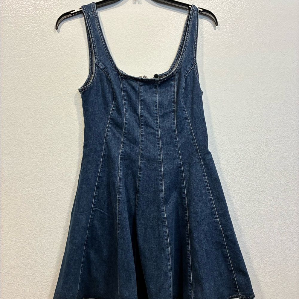 Express Indigo Denim Mini Dress - Picture 2 of 5